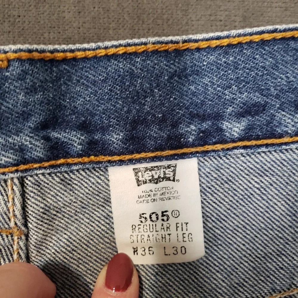 Levis 505 Jeans Mens Size 36x23 Hemmed Red Tab‎ Short
